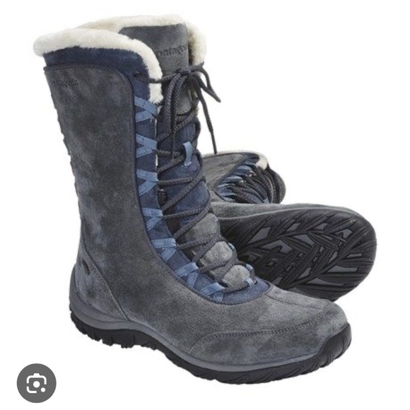 Patagonia Lugano Lace High Waterproof Boot Women's suede $199 Sz 9.5 primaloft - Picture 8 of 8